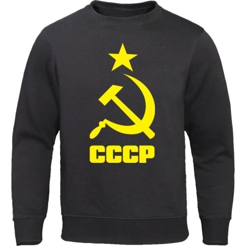 Mens Clothing 2019 Autumn CCCP Russian Hoodies Men USSR Soviet Union Man Sweatshirts Moscow Male Pullovers Cotton O Neck Tops