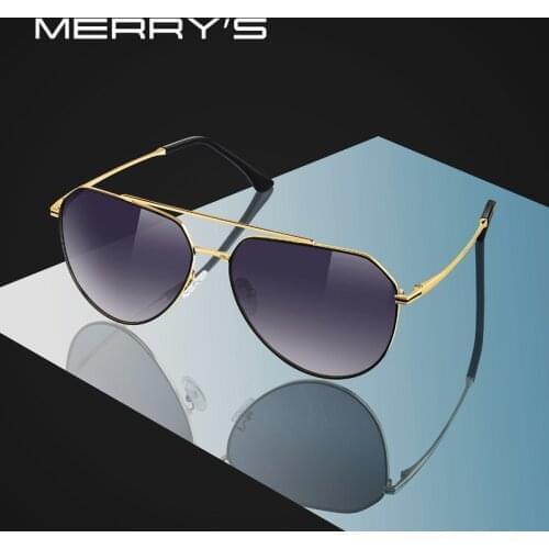 MERRYS Men Classic Pilot Sunglasses Aviation Frame Women HD Polarized Sunglasses For Driving UV400 Protection S8238