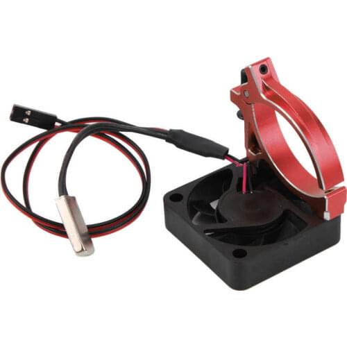 Motor Metal Clamp Heatsink Cooling Fan with Thermal Sensor Fit for 1/8 1/10 RC Car RC Toy Accessory