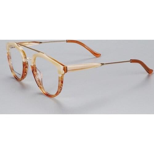 Hand made Fashion Optical Glasses Frame Man Women Vintage Acetate Glasses Frame Cat Eye Eyeglass Frame Top Quality K9203