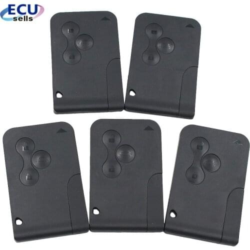 5PCS X Semi-intelligent Remote Key for Megane Smart Card 3B 433MHZ ID46 PCF7947 for Renault Megane Scenic 2003-2008
