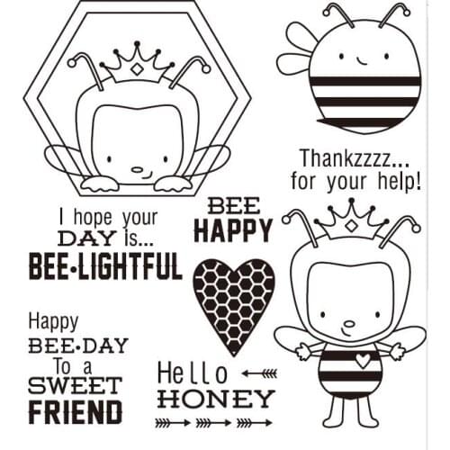 Bee Clear Stamp Or stamp for DIY Scrapbooking/Card Making/Kids Fun Decoration Supplies A083
