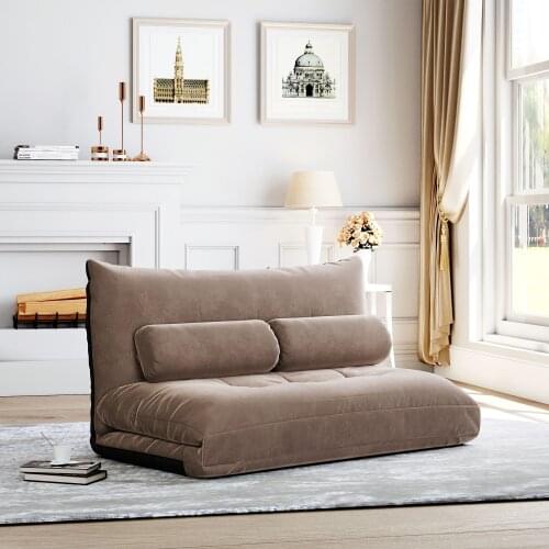 Adjustable Sofa Bed Living Room Furniture Folding Sofa Lounge With Two Pillows Modern Home Furniture