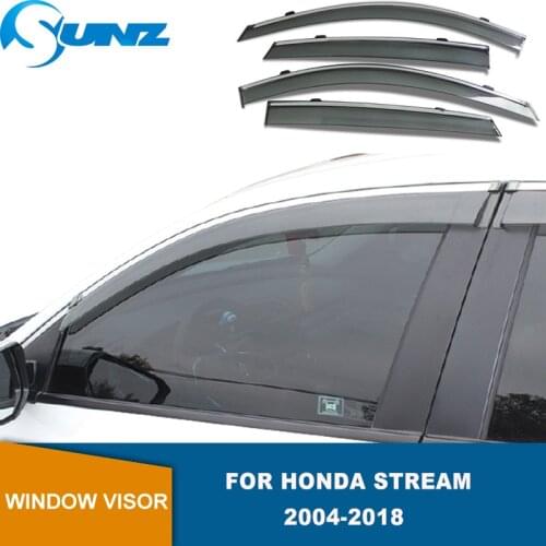 Side Window Deflectors For Honda Stream 2004-2018 Light Transmission Window Visors Weathershields Wind Rain Guards SUNZ