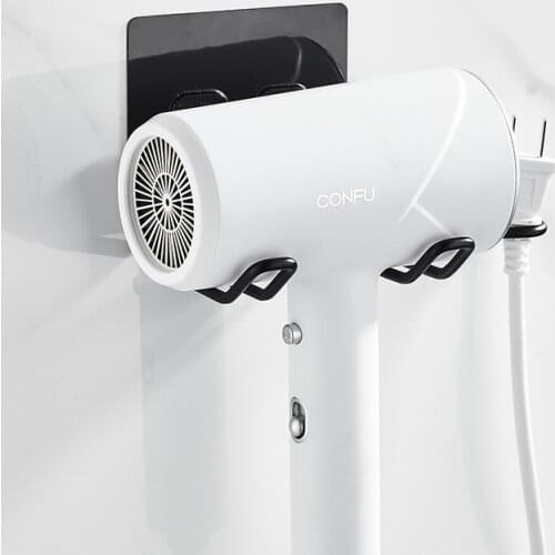 Bathroom Hair Dryer Holder Blower Home Organizer Adhesive Wall Mounted Nail Free No Trace Stickers Hair Care Dryer Storage Rack