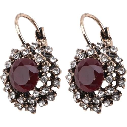 Vintage Crystal Rhinestone Clip On Earrings For Women Fashion Accessories Silver Plated Statement Clip Earring For Women Jewelry