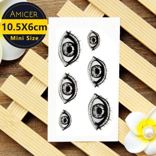 Waterproof Temporary Tattoo Sticker eyes tattoo Water Transfer Flash Tattoo fake tattoo for women men kids X166