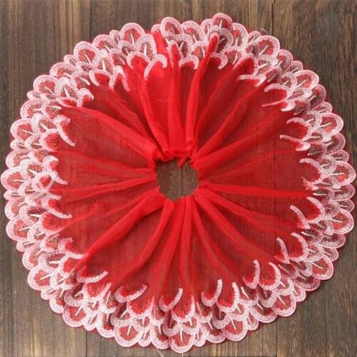 1m Embroidery Lace Trim Mesh Tulle Peacock Fabric Polyester for Clothes Doll Dress Home Textiles DIY Apparel Sewing Lace Fabric