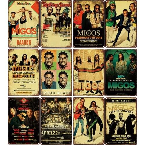 Famous Rock Band Tin Sign Music Group Poster Retro Wall Decor Classic Film Tin Plate Painting Plaques Bar Pub Garage Art Craft