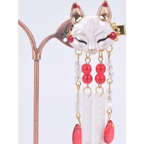 1PCS Women Fox Kawaii Tassel Step Shake Fashion Japanese Anime Hair Headdress Hair Girl Clothes Accessories