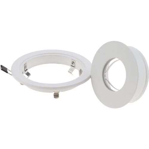 10PCS White Round Circle Fitting Kits GU10/MR16/GU5.3 Led Spot Light Frame Fixtures/Holders Frame Adjustable Indoor Downlight