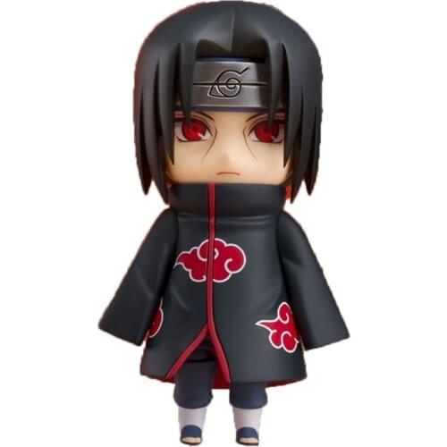 Narutos Anime Action Figures Uchiha Itachi Peripheral Hand-Made Q Version 10 Cm PVC Model Genuine Toys Children Gifts In Stock