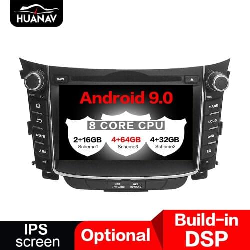 DSP Android 9.0 Car DVD player GPS navigation for Hyundai I30 Elantra GT 2012 2013 2014 2015 2016 Auto radio stereo head unit