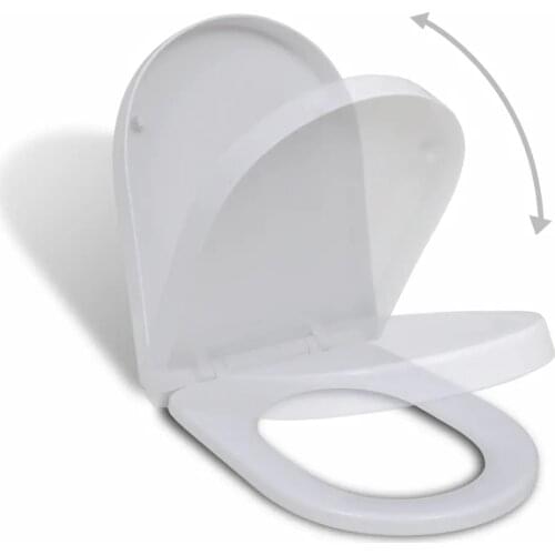White Soft-Close Toilet Seats WC Square Universal Washroom Bowl Cover Slow Closing Toilets Lid Bathroom Toliet Accessory