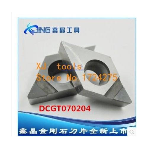 Free shipping 2PCS DCGT070204 PCD Inserts , CNC PCD Diamond insert For Lathe Tools Inserts For SDJCR/SDNCN