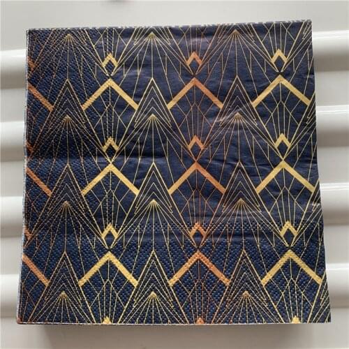 Decoupage paper napkins elegant tissue vintage towel green blue star birthday wedding party home beautiful serviettes decor 20