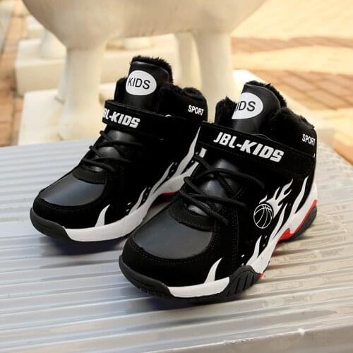 Children Shoes Kids Boys Shoes Casual Kids Sneakers Plus velvet warm boy basketball shoes 2019 Autumn Winter New Brand