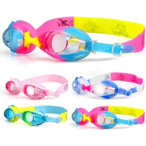 Children Swimming Goggles Cartoon Professional Anti Fog Kids Water Colorful Glasses
