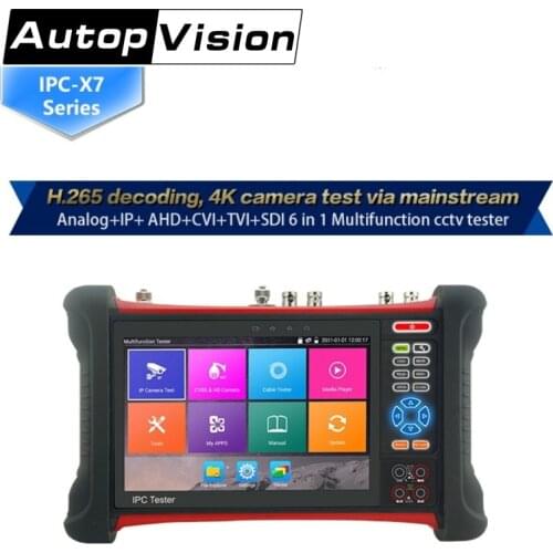 DHLfree Wanglu X7 H.265 4K IP Camera tester 8MP TVI CVI AHD SDI CVBS CCTV Camera Tester Monitor with TDR,Cable tracer,Multimeter
