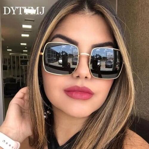 DYTYMJ Square Retro Sunglasses Women 2020 Luxury Glasses Women Brand Designer Sun Glasses Vintage Gradient Metal Oculos Feminino