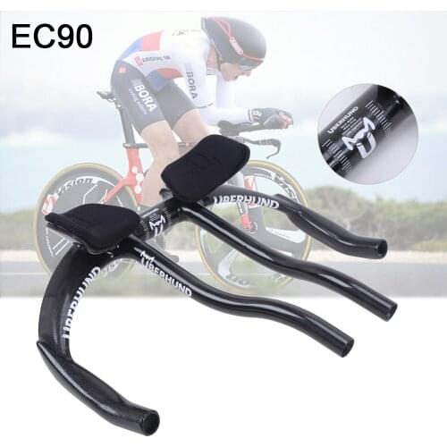 EC90 Glossy Carbon Fiber Road Bike Handlebar 400 x 31.8mm Carbon Extended Rest TT Handlebar Time Trial Triathlon Bike Handlebar