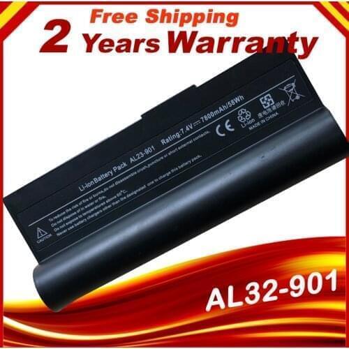HSW 6600MaH Laptop Battery for ASUS Eee PC 1000 1000H 1000HE 1000HA 1000HD 1000HG 901 904HD AL23-901 AL24-1000 fast shipping