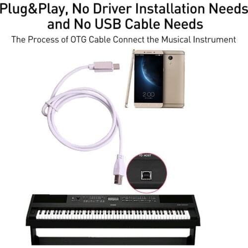 Type C to USB Type B Cable Connection Lead For HP Canon Brother Epson Printer Phone Link to Piano Electronic Drum MIDI Keyboard