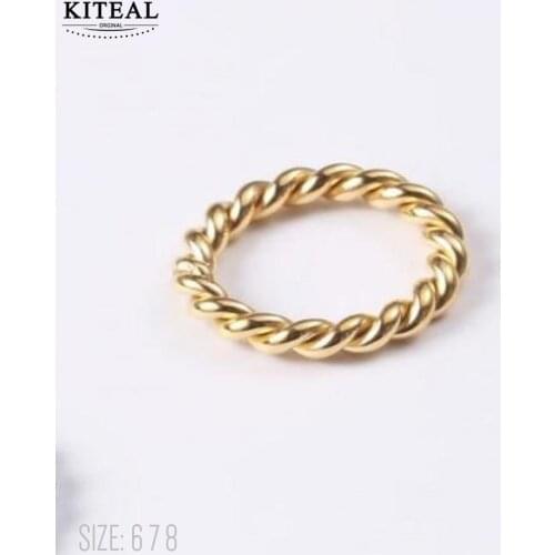 KITEAL Hot sale! Gold Vermeil / color size 6 7 8 Female Friend rings for women circular Jewelry on the neck Costume Jewellery