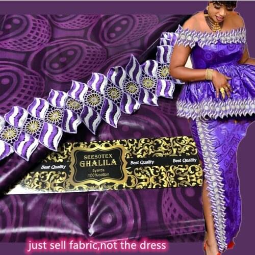 Best Matching 10yards Guipure Lace Fabric matching Ghalila Bazin Riche Fabric 5yards Real 100% Cotton Arican Bazin Riche