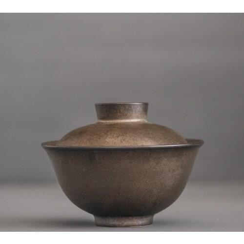 LUWU ceramic gaiwan bronze tea tureen chinese tea sets drinkware 150ml