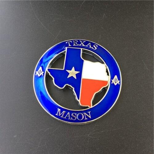 50 PCS Metal 3D TEXAS MASON Logo Car Body Emblem And Decals Car Stickers for SUV Car Decoration Car Accessories Car Styling