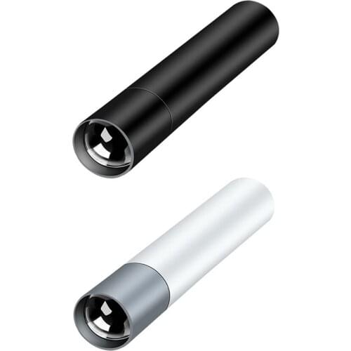 Mini LED Hard Light Zoom Flashlight USB Rechargeable Zoom Torch Portable LED Flashlight for Outdoor Camping Hiking Fishing Tool