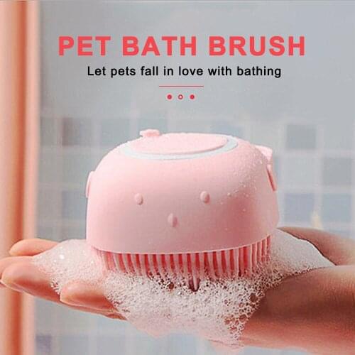 Soft Silicone Brushes Pet Dog Shampoo Massager Brush Cat bathe Comb Grooming Shower Brush For Bathing Short Hair Pet Products