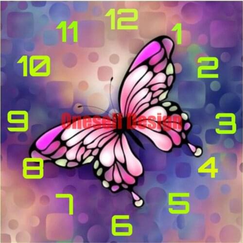 5d diamond art kit clock butterfly diamond painting clock diy frame Christmas gifts diamond mosaic sale diamond embroidery