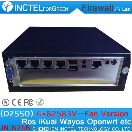 Cheap Barebone Firewall Router Server with DC12V Single Power input support VGA Display Output
