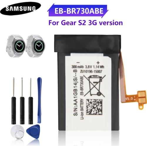 Original Battery EB-BR730ABE For Samsung Gear S2 3G R730 SM-R730V SM-R730A SM-R730T SM-R600 R730S R730T SM-R735T SM-R735V 300mAh