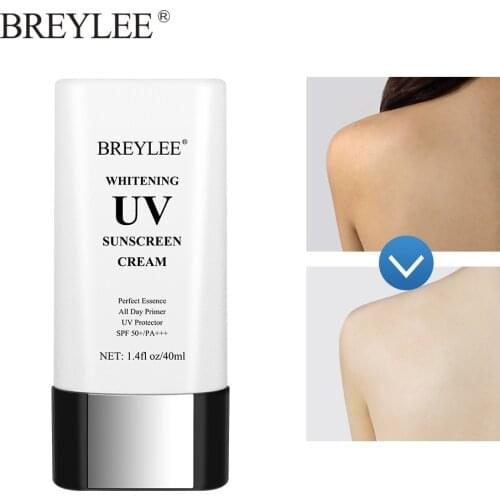 BREYLEE Whitening UV Sunscreen Cream SPF50 Protector Facial Solar Sunblock Gel Nourishing Oil Control Moisturizing Skin Care