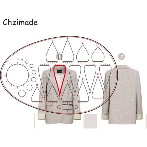 Chzimade Plastic Clothing Neckline Curve Sewing Ruler Measure Fashion Women Female Template Ruler Diy Tool Set