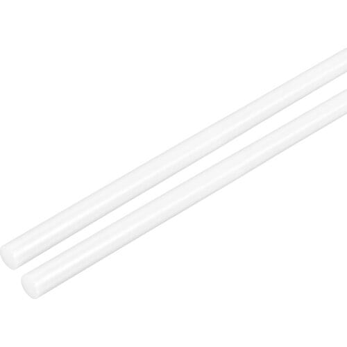 Uxcell Plastic Round Rod, 3mm,4mm,5mm,7mm Dia 50cm Length Engineering Plastic Round Bar 3mm 2pcs White