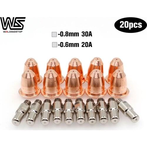 Plasma Torch S45 CUT55 PT-40 PT40 IPT-40 IPT-60 PT60 HC4000 PR0110 Electrodes PD0116 Nozzle Tips fit telwin plasma 34 PKG/20