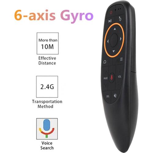 2.4G Fly Air Mouse G10S PRO Voice Remote Control 2.4G Wireless Backlit Gyroscope IR Learning for Android TV Box H96 Max X3