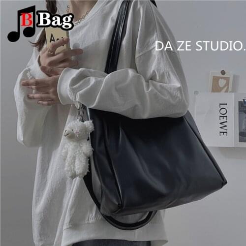 Women Luxury Totes Fashion ladies messenger bag university student senior large capacity One shoulder Underarm bag PU Bag