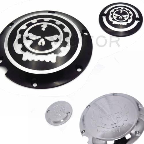 Gear Skull Engine Derby Timer Cover For Harley Davidson Sportster XL 883 1200 Iron Aftermarket Free Shipping Motorcycle Parts BK