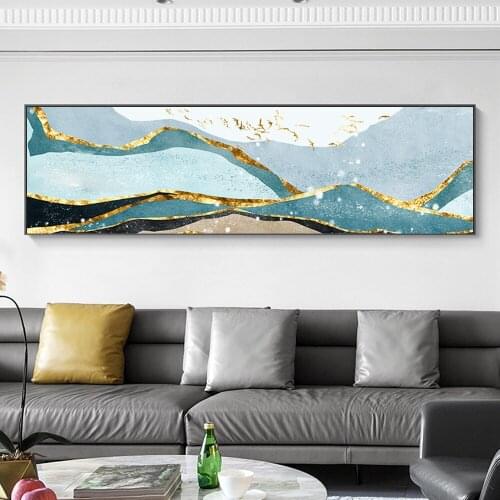 Modern Abstract Mountain landscape Canvas Painting Nordic Posters and Prints Wall Art Pictures for Living room Home Decor