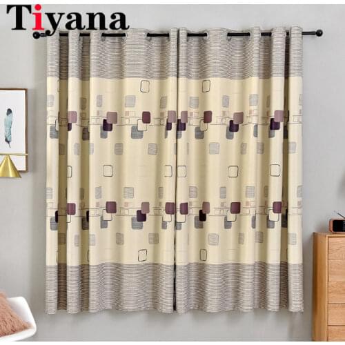 Tiyana Modern Short Shade Curtains for Living Room Kitchen Bedroom Square Window Drapes Custom Size Home Decor M108Y