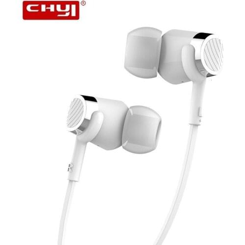 CHYI In Ear Sport Earphones With Microphone Stereo Handsfree Music Headset 3.5mm Universal Wired Hifi Earbuds For Smartphone MP3