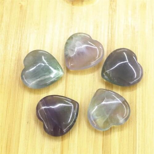 30mm Natural Purple Fluorite Crystal Carved Bowl Ornament Heart Shape Handicraft Figurine Stone Decor Cute Gifts Free Shipping