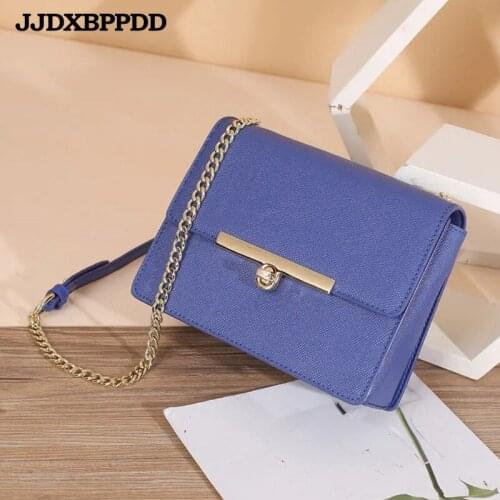 2021 New Shoulder Bag Chains Messenger Bag Fashion Girls Casual Handbag Simple Leisure Personality Small Square Women Bag