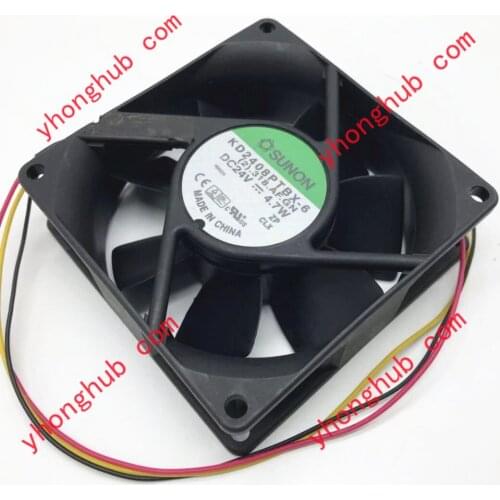 SUNON KD2408PTBX-6 (2).318.AF.GN DC 24V 4.7W 3-Wire 80x80x25mm Server Cooling Fan