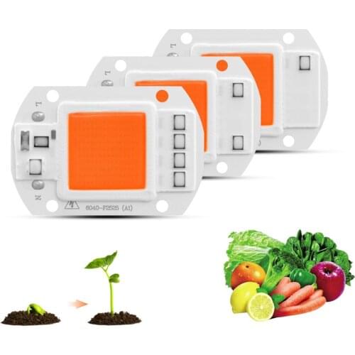 20W 30W 50W LED Chip COB Lamp Beads DIY Full Spectrum Indoor Seedling Vegetable Flower Plants Grow light Spotlight Lamp Beads